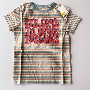 NWT Mini Boden Striped Feelings Tee